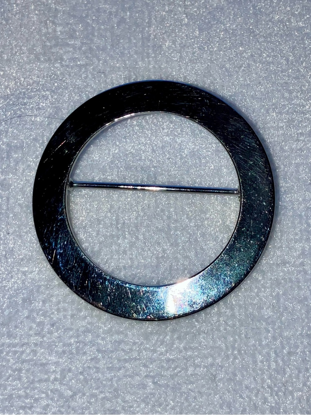 Vintage Circle Sterling Pin P&B